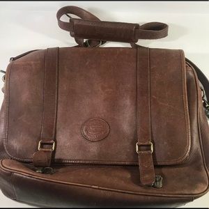 eddie bauer leather messenger bag